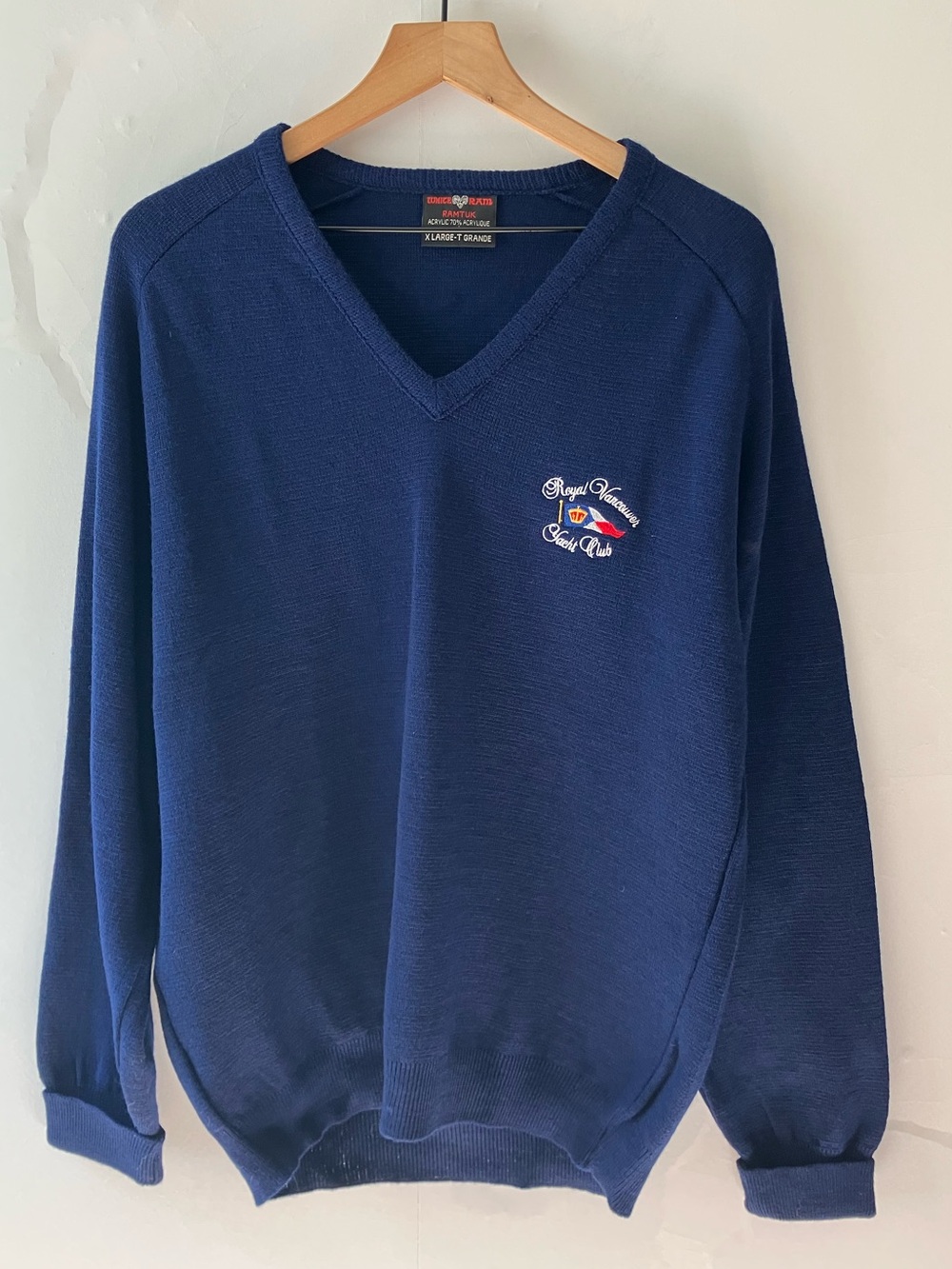 VINTAGE Royal Vancouver Yacht Club Embroidered Sweater